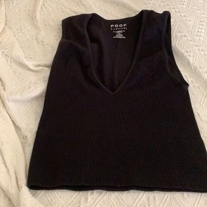 NWOT Size M/L Proof New York Black Seamless V Tank